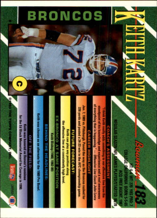 B2628- 1993 Bowman Fußball Karten 1-250 + Rookies -du Pick- 15 + Gratis US - Bild 359 von 489