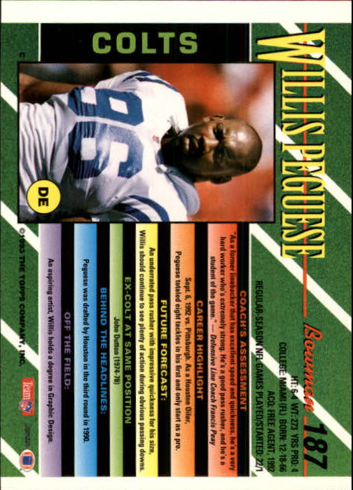 B2628- 1993 Bowman Fußball Karten 1-250 + Rookies -du Pick- 15 + Gratis US - Bild 367 von 489