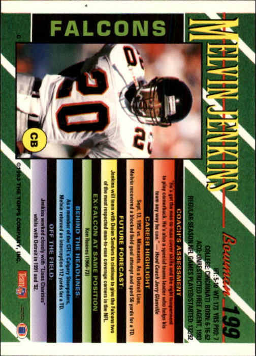 B2628- 1993 Bowman Fußball Karten 1-250 + Rookies -du Pick- 15 + Gratis US - Bild 391 von 489