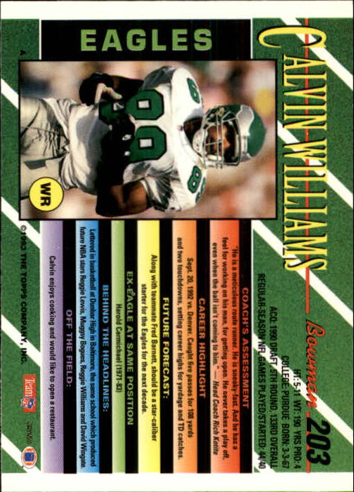 B2628- 1993 Bowman Fußball Karten 1-250 + Rookies -du Pick- 15 + Gratis US - Bild 399 von 489