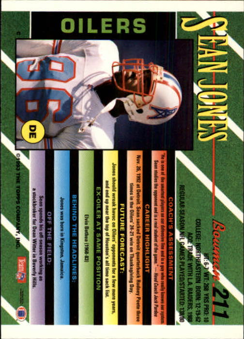 B2628- 1993 Bowman Fußball Karten 1-250 + Rookies -du Pick- 15 + Gratis US - Bild 415 von 489