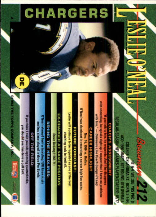 B2628- 1993 Bowman Fußball Karten 1-250 + Rookies -du Pick- 15 + Gratis US - Bild 417 von 489