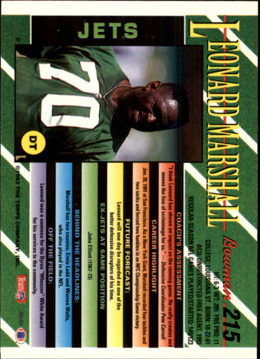 B2628- 1993 Bowman Fußball Karten 1-250 + Rookies -du Pick- 15 + Gratis US - Bild 423 von 489