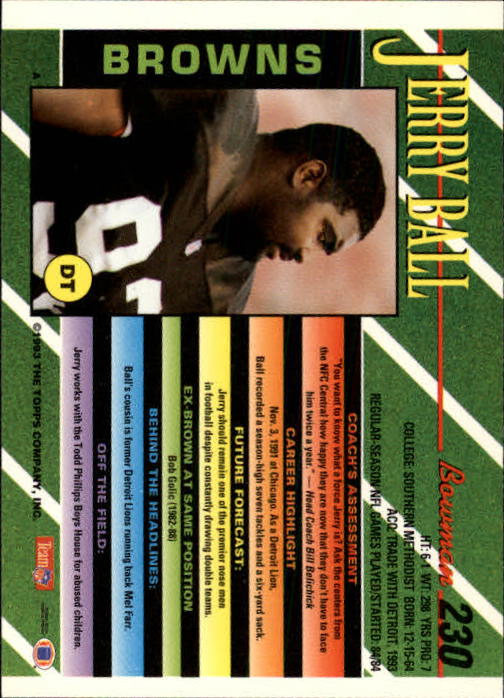 B2628- 1993 Bowman Fußball Karten 1-250 + Rookies -du Pick- 15 + Gratis US - Bild 451 von 489