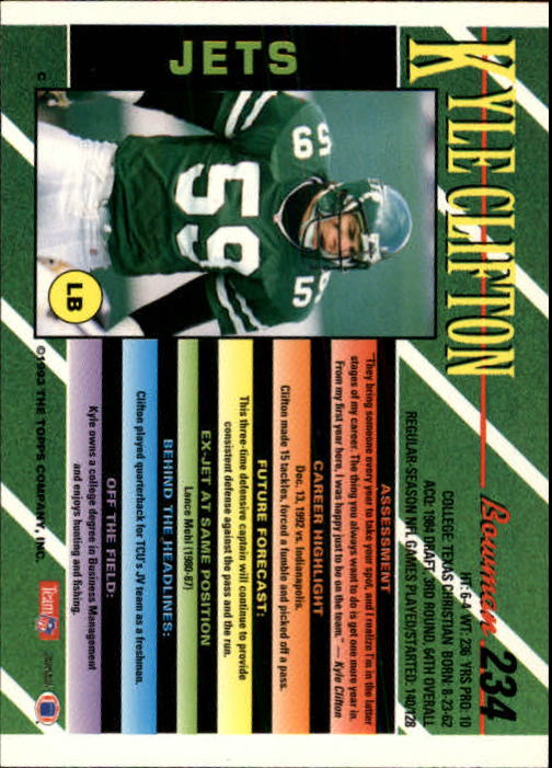 B2628- 1993 Bowman Fußball Karten 1-250 + Rookies -du Pick- 15 + Gratis US - Bild 459 von 489