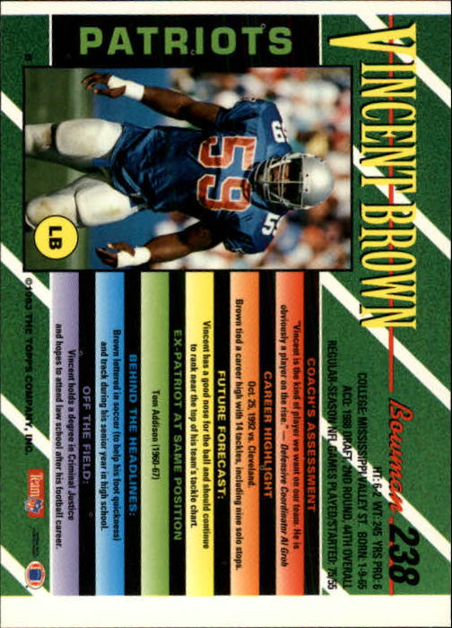 B2628- 1993 Bowman Fußball Karten 1-250 + Rookies -du Pick- 15 + Gratis US - Bild 467 von 489