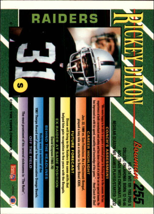 B2628- 1993 Bowman Football Cards 251-423 +Rookies -You Pick- 15+ FREE US SHIP - Picture 11 of 331