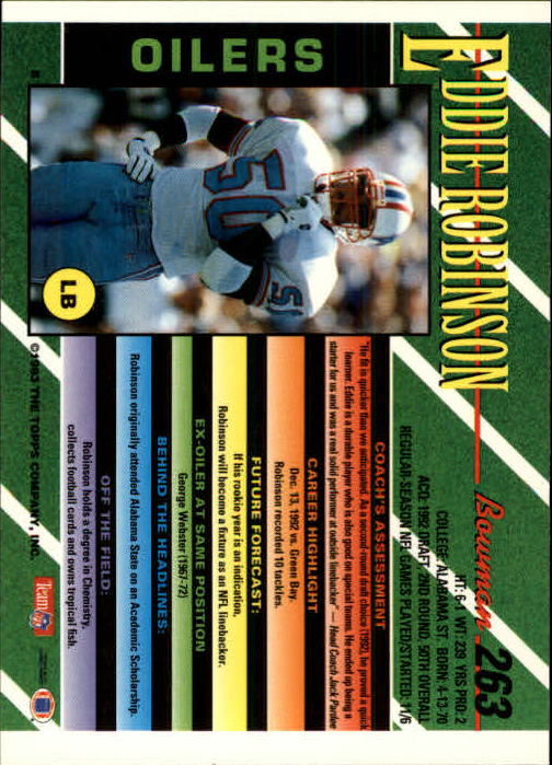 B2628- 1993 Bowman Football Cards 251-423 +Rookies -You Pick- 15+ FREE US SHIP - Picture 27 of 331