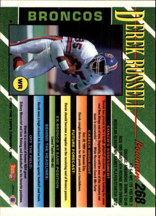 B2628- 1993 Bowman Football Cards 251-423 +Rookies -You Pick- 15+ FREE US SHIP - Picture 35 of 331