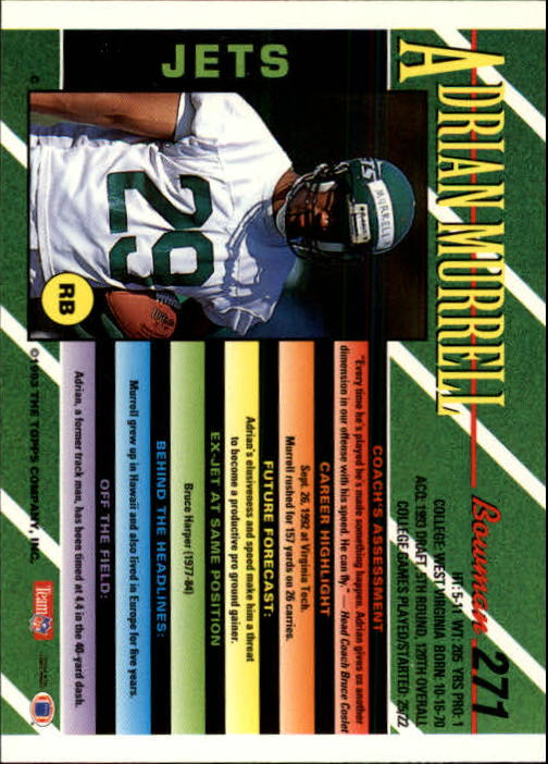 B2628- 1993 Bowman Football Cards 251-423 +Rookies -You Pick- 15+ FREE US SHIP - Picture 41 of 331