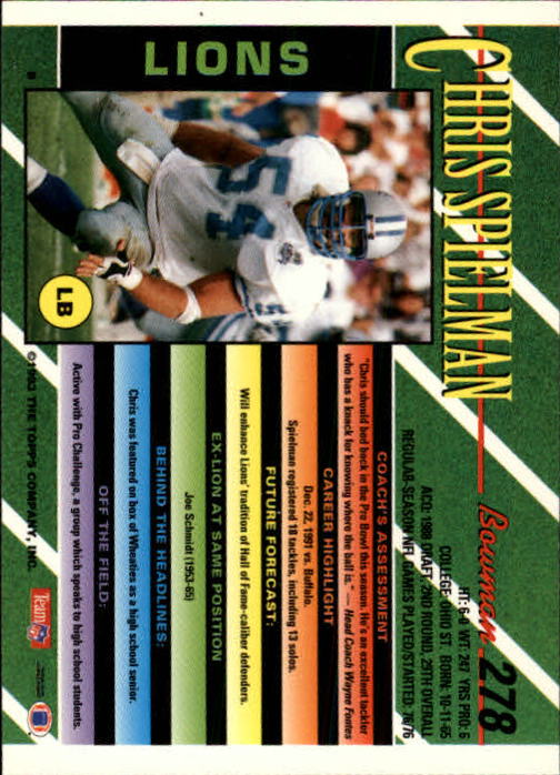 B2628- 1993 Bowman Football Cards 251-423 +Rookies -You Pick- 15+ FREE US SHIP - Picture 55 of 331
