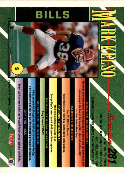 B2628- 1993 Bowman Football Cards 251-423 +Rookies -You Pick- 15+ FREE US SHIP - Picture 61 of 331