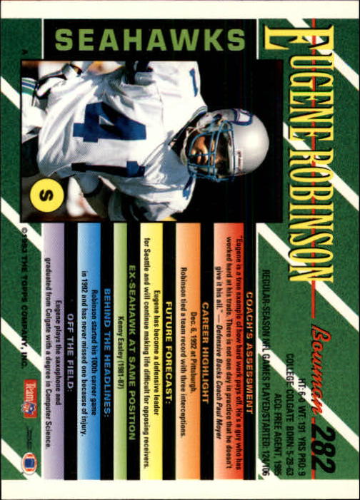 B2628- 1993 Bowman Football Cards 251-423 +Rookies -You Pick- 15+ FREE US SHIP - Picture 63 of 331