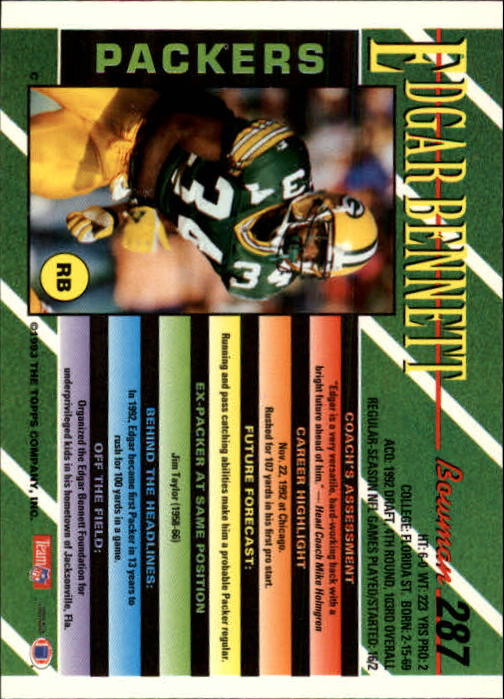 B2628- 1993 Bowman Football Cards 251-423 +Rookies -You Pick- 15+ FREE US SHIP - Picture 73 of 331