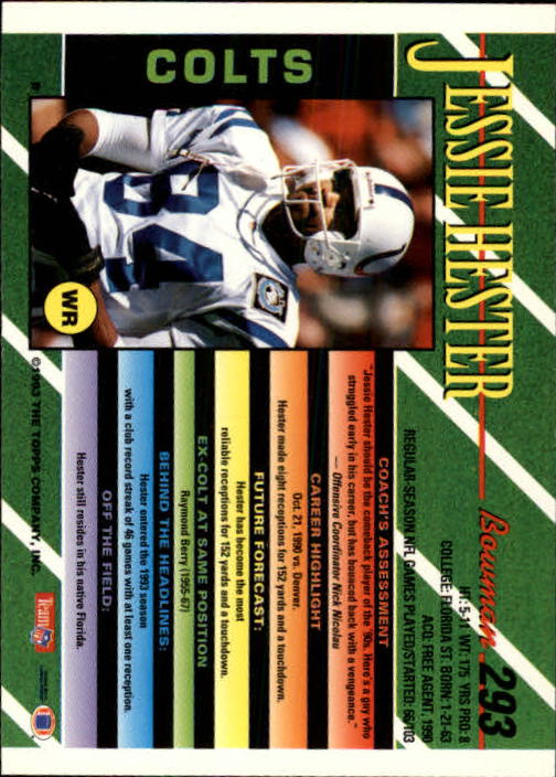 B2628- 1993 Bowman Football Cards 251-423 +Rookies -You Pick- 15+ FREE US SHIP - Picture 85 of 331