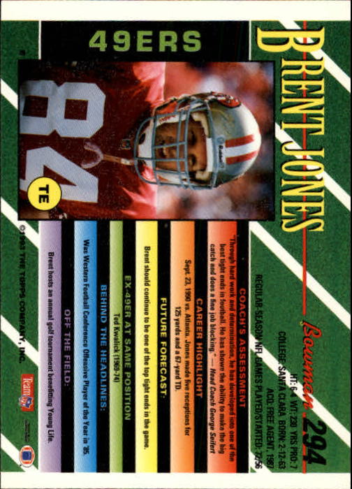 B2628- 1993 Bowman Football Cards 251-423 +Rookies -You Pick- 15+ FREE US SHIP - Picture 87 of 331