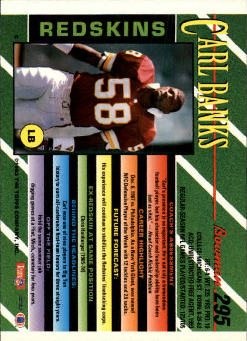B2628- 1993 Bowman Football Cards 251-423 +Rookies -You Pick- 15+ FREE US SHIP - Picture 89 of 331