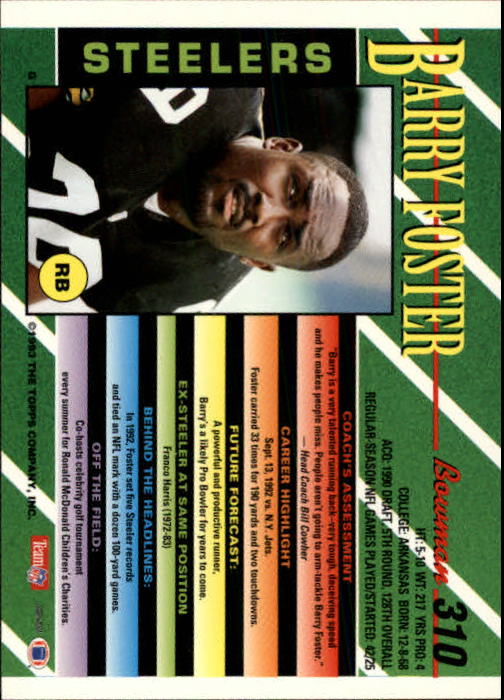 B2628- 1993 Bowman Football Cards 251-423 +Rookies -You Pick- 15+ FREE US SHIP - Picture 117 of 331
