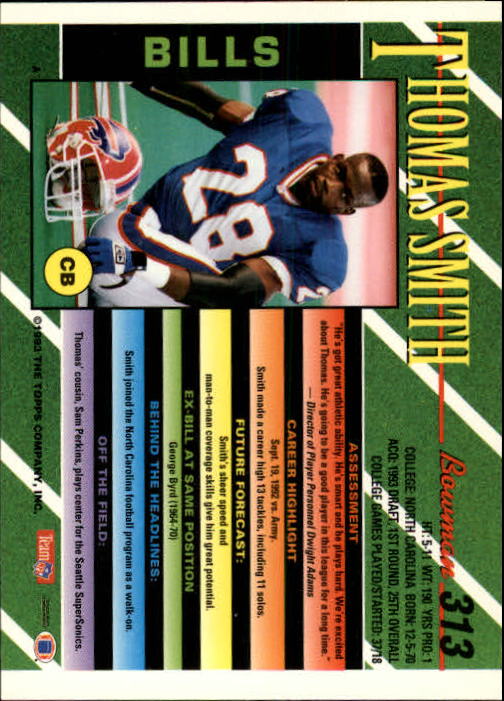 B2628- 1993 Bowman Football Cards 251-423 +Rookies -You Pick- 15+ FREE US SHIP - Picture 123 of 331