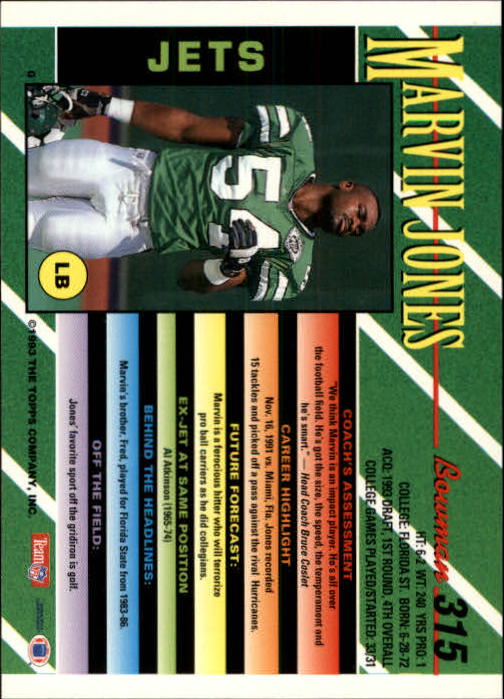 B2628- 1993 Bowman Football Cards 251-423 +Rookies -You Pick- 15+ FREE US SHIP - Picture 127 of 331