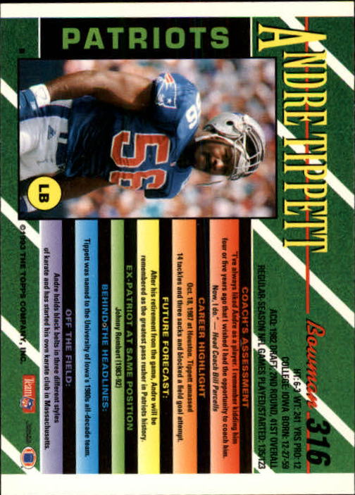 B2628- 1993 Bowman Football Cards 251-423 +Rookies -You Pick- 15+ FREE US SHIP - Picture 129 of 331