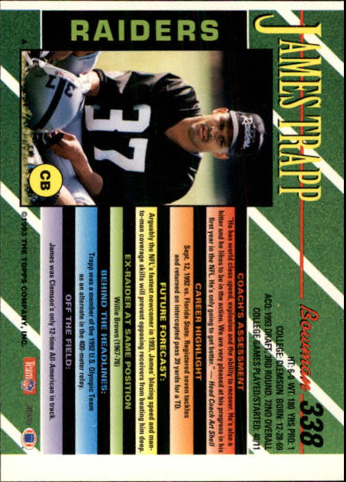 B2628- 1993 Bowman Football Cards 251-423 +Rookies -You Pick- 15+ FREE US SHIP - Picture 173 of 331
