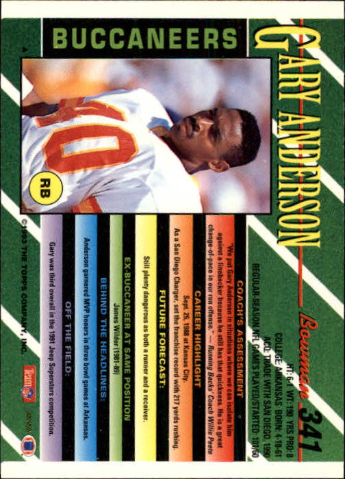 B2628- 1993 Bowman Football Cards 251-423 +Rookies -You Pick- 15+ FREE US SHIP - Picture 179 of 331