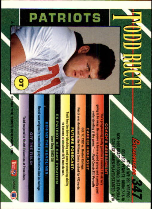 B2628- 1993 Bowman Football Cards 251-423 +Rookies -You Pick- 15+ FREE US SHIP - Picture 189 of 331
