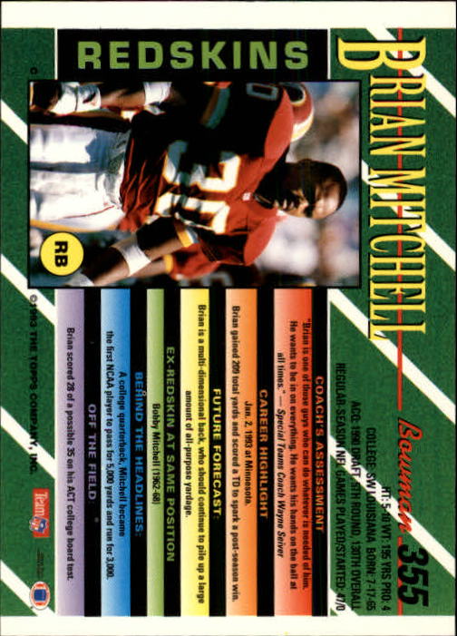 B2628- 1993 Bowman Football Cards 251-423 +Rookies -You Pick- 15+ FREE US SHIP - Picture 203 of 331