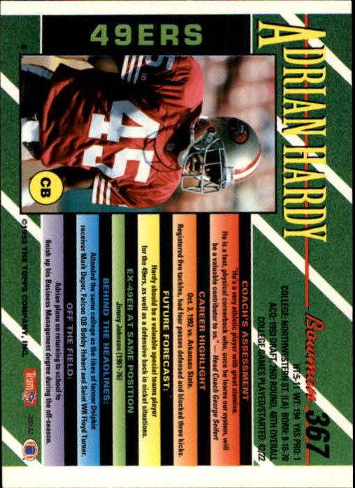 B2628- 1993 Bowman Football Cards 251-423 +Rookies -You Pick- 15+ FREE US SHIP - Picture 225 of 331