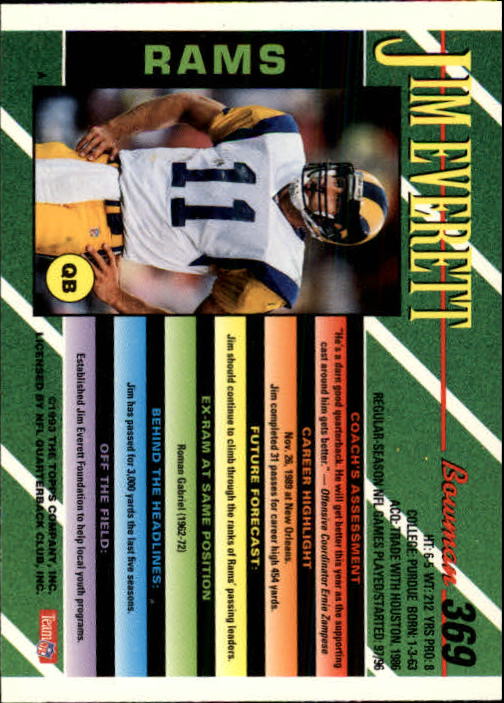 B2628- 1993 Bowman Football Cards 251-423 +Rookies -You Pick- 15+ FREE US SHIP - Picture 229 of 331