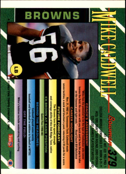 B2628- 1993 Bowman Football Cards 251-423 +Rookies -You Pick- 15+ FREE US SHIP - Picture 247 of 331