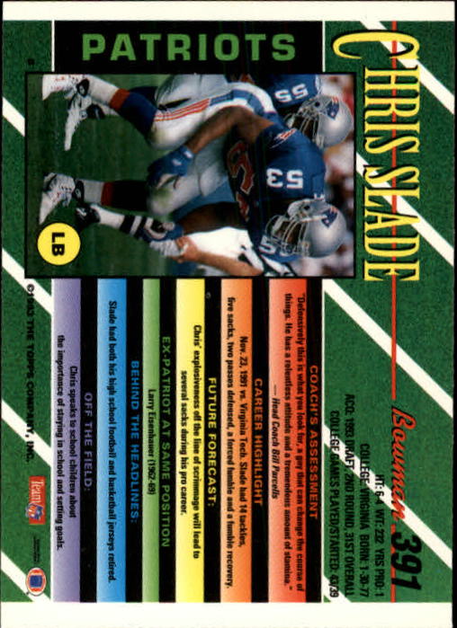 B2628- 1993 Bowman Football Cards 251-423 +Rookies -You Pick- 15+ FREE US SHIP - Picture 269 of 331