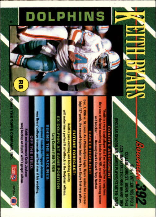 B2628- 1993 Bowman Football Cards 251-423 +Rookies -You Pick- 15+ FREE US SHIP - Picture 271 of 331