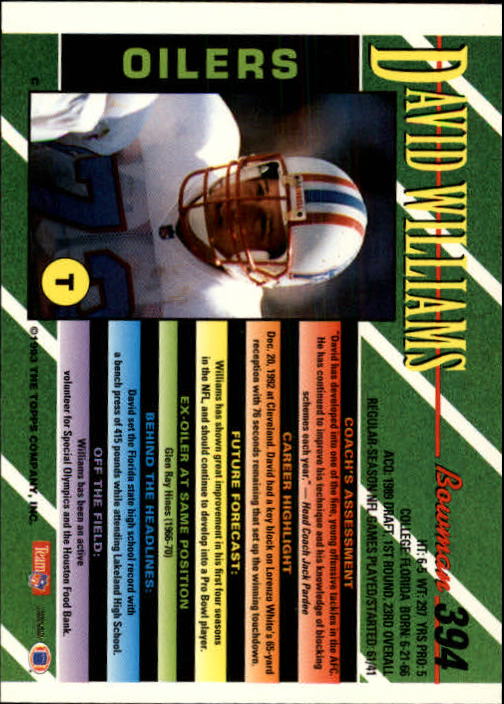 B2628- 1993 Bowman Football Cards 251-423 +Rookies -You Pick- 15+ FREE US SHIP - Picture 275 of 331