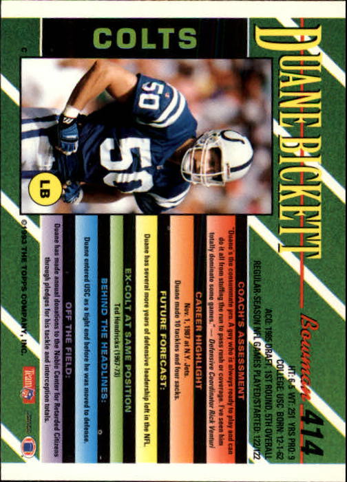 B2628- 1993 Bowman Football Cards 251-423 +Rookies -You Pick- 15+ FREE US SHIP - Picture 315 of 331