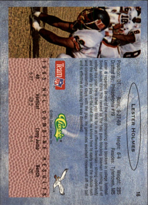 1993 Classic Draft Football "Main Set" Base Cards - Picture 33 of 201