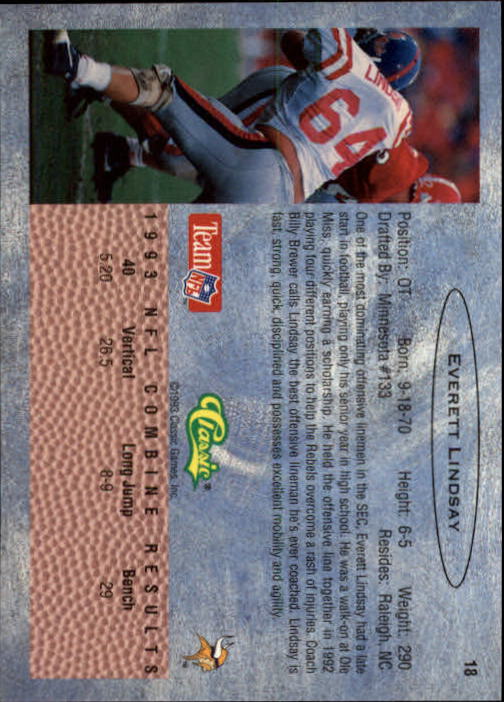 1993 Classic Draft Football "Main Set" Base Cards - Picture 37 of 201