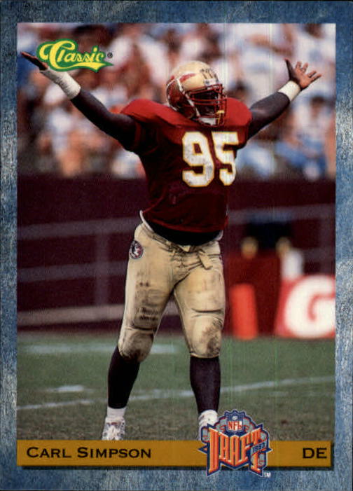 1993 Classic Draft Football "Main Set" Base Cards - Picture 192 of 201