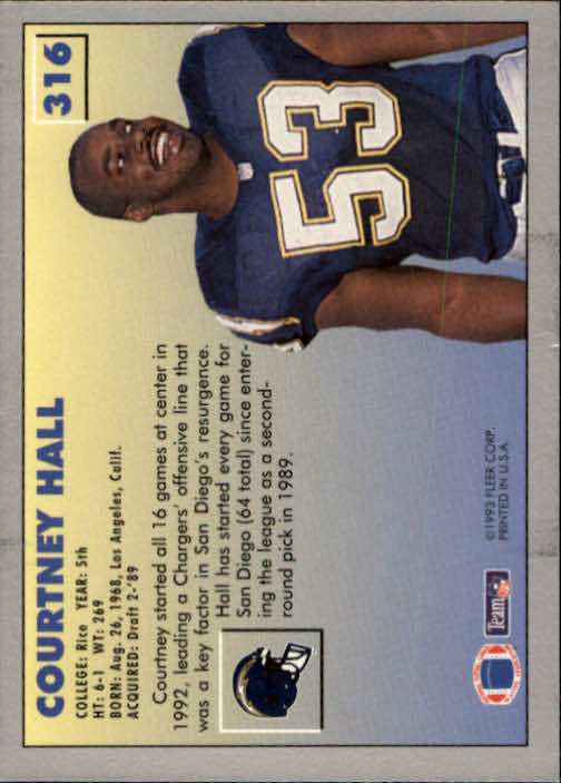 1993 Fleer Football "Main Set" Base Cards #251 to #500 - Picture 133 of 501