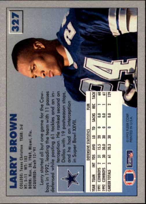 1993 Fleer Football "Main Set" Base Cards #251 to #500 - Picture 155 of 501