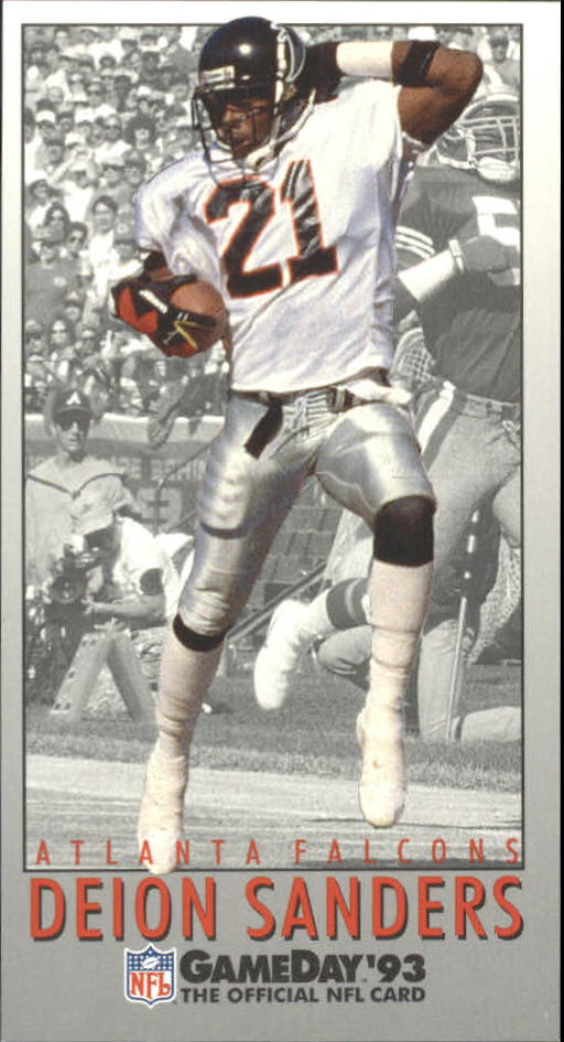 DEION SANDERS Falcons 1993 WILD CARD Football Card #104