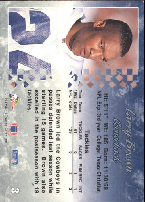 A6697- 1993 Pacific Football Cards 1-250 +Rookies -You Pick- 15+ FREE US SHIP - Bild 7 von 487