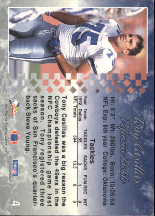 A6697- 1993 Pacific Football Cards 1-250 +Rookies -You Pick- 15+ FREE US SHIP - Bild 9 von 487