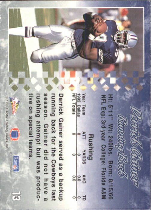 A6697- 1993 Pacific Football Cards 1-250 +Rookies -You Pick- 15+ FREE US SHIP - Bild 26 von 487