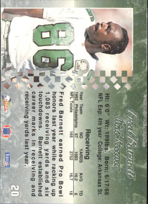 A6697- 1993 Pacific Football Cards 1-250 +Rookies -You Pick- 15+ FREE US SHIP - Bild 40 von 487
