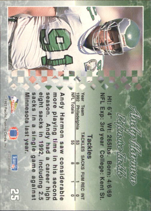 A6697- 1993 Pacific Football Cards 1-250 +Rookies -You Pick- 15+ FREE US SHIP - Bild 50 von 487