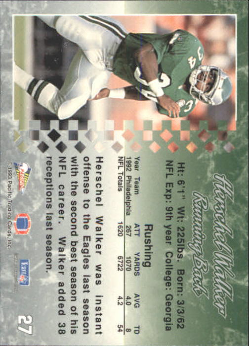 A6697- 1993 Pacific Football Cards 1-250 +Rookies -You Pick- 15+ FREE US SHIP - Bild 54 von 487
