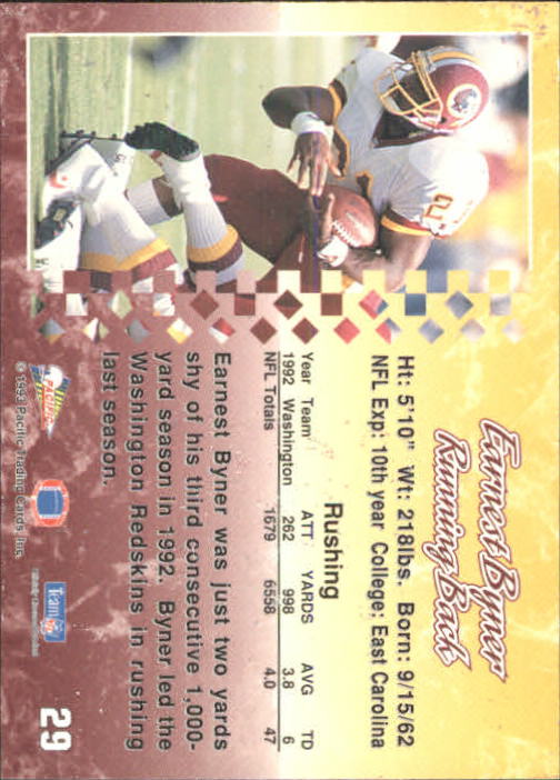 A6697- 1993 Pacific Football Cards 1-250 +Rookies -You Pick- 15+ FREE US SHIP - Bild 58 von 487