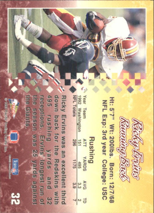 A6697- 1993 Pacific Football Cards 1-250 +Rookies -You Pick- 15+ FREE US SHIP - Bild 64 von 487